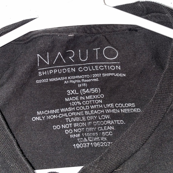 Official 2002 Naruto Shippuden Kakashi 07 Graphic Anime T-Shirt | Size 3XL - Picture 6 of 7